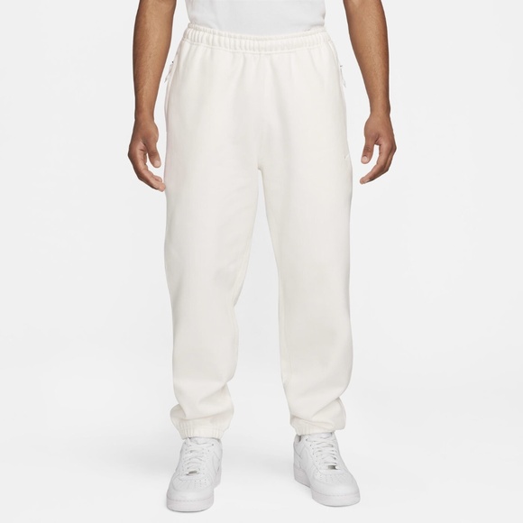 Nike Solo Swoosh Fleece Pants DX1364-100 (White) - Picture 1 of 8